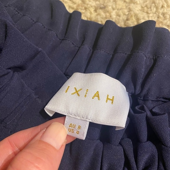 Ixiah Women's Navy Off the Shoulder Dress Mini Size US 4 Maternity Flowy Dress - Picture 5 of 8